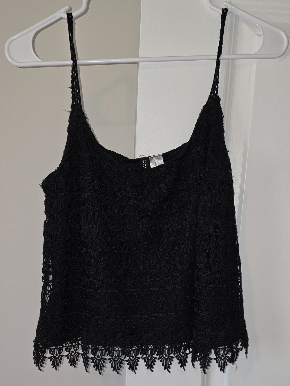 H&M Black Crochet Lace Camisole Tank